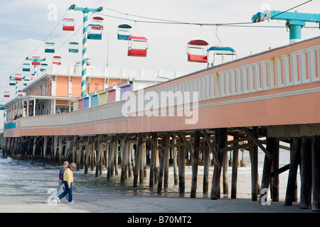 Der Pier und die Promenade in Daytona Beach in Florida Stockfoto