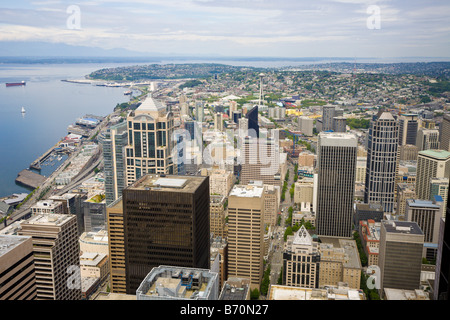 Luftaufnahme der Nordseite von Seattle, Washington, USA Smith Tower entnommen Stockfoto