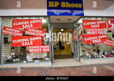 BPO Schuhe, Hautpstraße Derby, Derbyshire Stockfoto