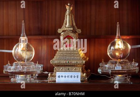 Buddhistischen Reliquien zeigt im Syuentzang-Tempel befindet sich am Sonne-Mond-See-Taiwan Stockfoto