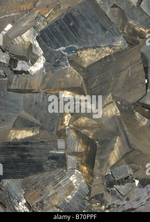 Pyrit oder Katzengold Stockfoto