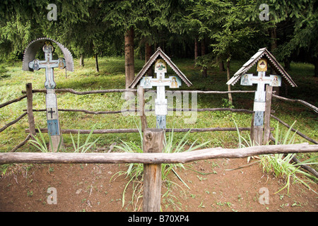 Friedhof, ASTRA, Open Air Museum, Sibiu, Siebenbürgen, Rumänien Stockfoto