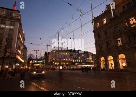 Parade Platz von Nacht-Zürich-Schweiz Stockfoto