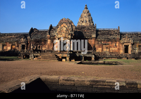 Ostfassade des c10-12. Khmer-Tempel von Phanom Rung, Phanom Rung Historical Park, Nord-Ost Thailand Stockfoto