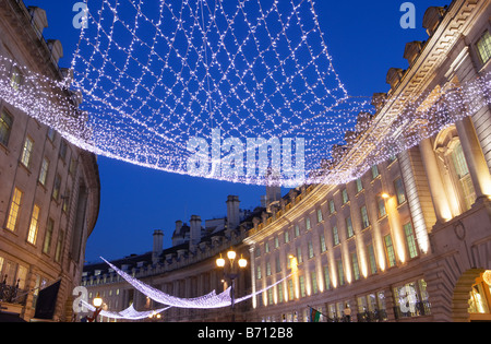 Regent Weihnachtsbeleuchtung Street Regent Street London England Stockfoto