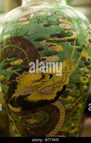 Baluster Vase Nahaufnahme Detail - China, Kangxi Herrschaft, 1662 Stockfoto