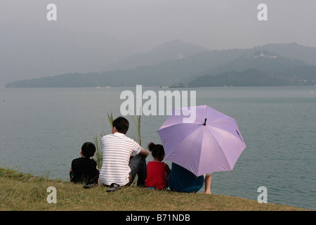 Sonne-Mond-See befindet sich in Zentraltaiwan Stockfoto