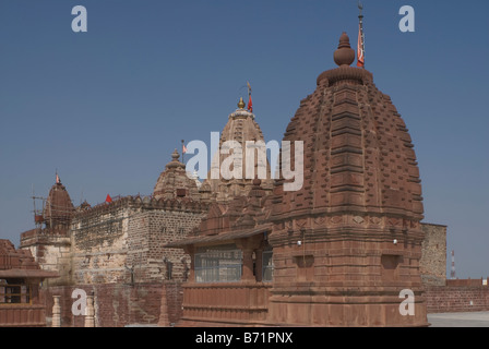 SACHIYA MATA TEMPEL IN OSIAN IN DER NÄHE VON JODHPUR, RAJASTHAN Stockfoto