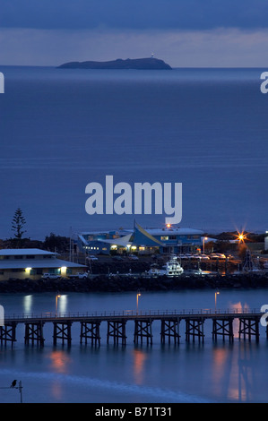 Morgendämmerung über Coffs Harbour und einsame Südinsel New South Wales Australien Stockfoto