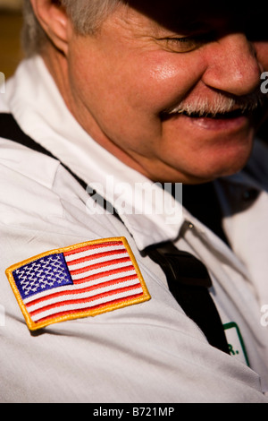 Nahaufnahme der Mann mittleren Alters lächelnd Stockfoto