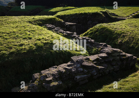 Römisches Amphitheater, Caerleon, Südwales Stockfoto