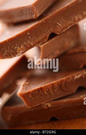 Schokolade Brocken selektiven Fokus Stockfoto