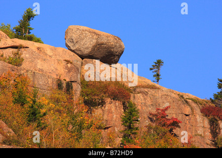 Bubble Rock, Acadia National Park, Maine, USA Stockfoto