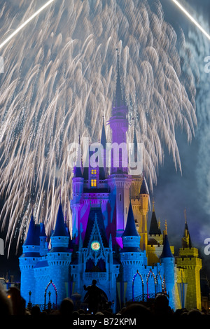 Die Wünsche Feuerwerk bei Disney s Magic Kingdom Stockfoto