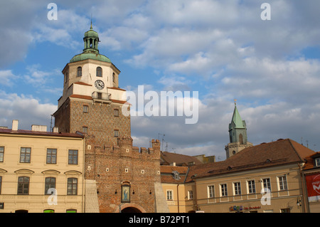 Brama Krakowska das Krakauer Tor in der Stadt Lublin Polen Stockfoto