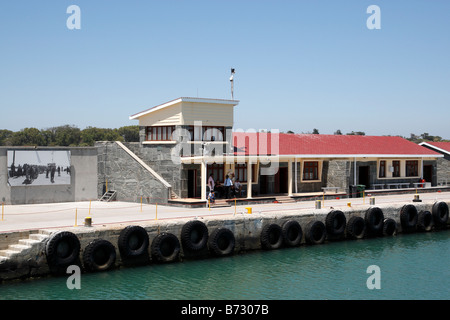 Museum und Souvenir-Shop auf Murrays Bay harbour Robben Insel Cape Town-Südafrika Stockfoto