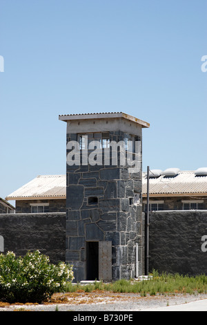 Wache Turm maximale Sicherheit Gefängnis Robben Insel Cape Town-Südafrika Stockfoto