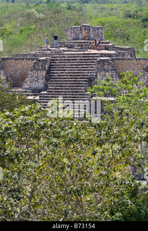 Blick auf die Ek Balam Maya-Stätte in Mexiko Stockfoto