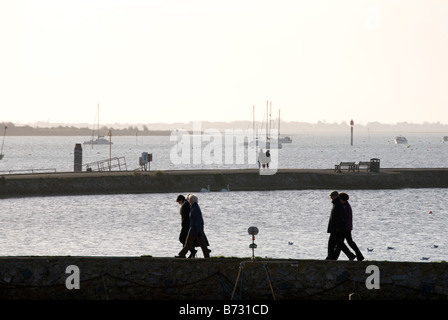 Emsworth Hafen am Weihnachtstag 2008 Stockfoto