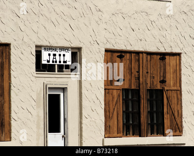 Marschall-Bürogebäude in einer alten Westernstadt McGregor Iowa Stockfoto