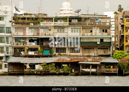 Wohnung wohnen auf dem Wasser Bangkok, Thailand Stockfoto