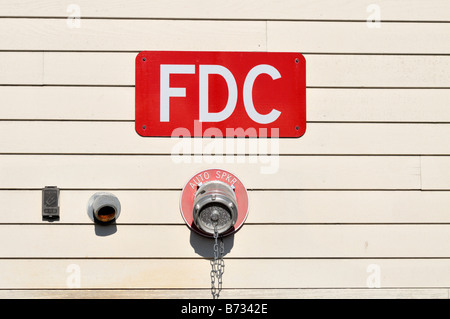 Feuerwehr-Verbindung Zeichen Ersttagsbriefe (FDC) für Wasser Sprinkleranlage für Brände Stockfoto