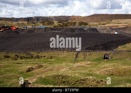 Tagebau Kohle Website Cwmbargoed Merthyr Tydfil South Wales Stockfoto