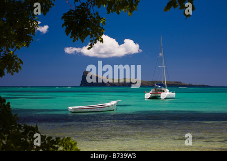 Insel Coin de Sumpf auch bekannt als "Gunners" Quoin aus Mauritius in der Nähe von Grand Baie Stockfoto