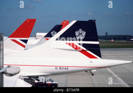 Spacer-Rute am Flughafen Heathrow ca. 1980 Stockfoto