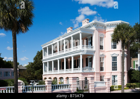 Historischen Hafen Villa am East Battery (East Bay) Street, Charleston, South Carolina, USA Stockfoto