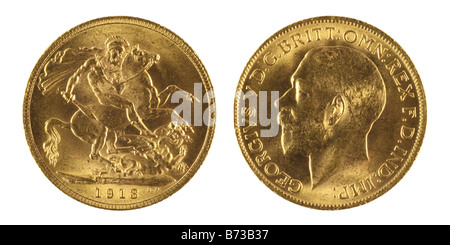 Gold sovereign Stockfoto