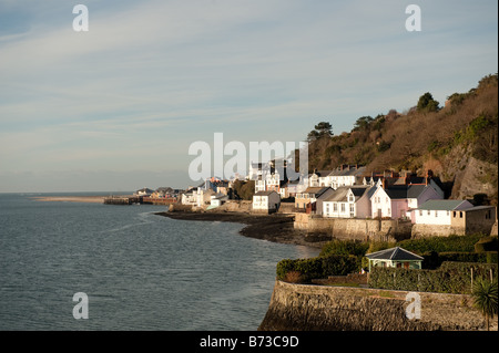 Aberdyfi Gwynedd wales UK - walisische Badeort am Ufer der Mündung des Dyfi - Januar 2009 Stockfoto