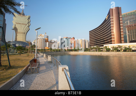 Grand Lisboa und Wynn Casino, Macau Stockfoto