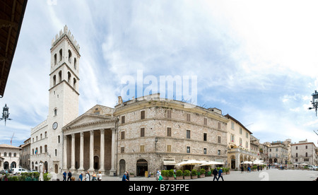 Piazza del Comune in Assisi, Umbrien Stockfoto