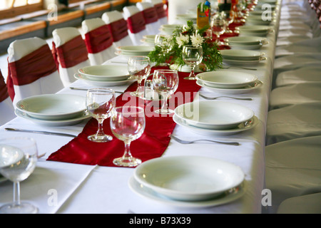 Tisch für ein Event-Party oder Hochzeitsfeier Stockfoto