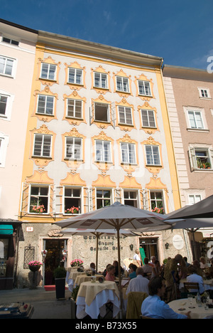 Mozart Geburtshaus in Salzburg, Österreich Stockfoto