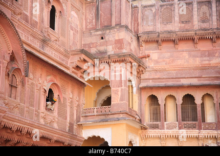 Innen Mehrangarh Fort, Rajasthan, Indien Stockfoto