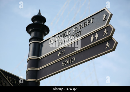 Berwick Street Market Zeichen London Stockfoto