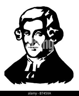 Franz Joseph Haydn 1732 1809 österreichische Komponist Poster Stil moderne Illustration Stockfoto