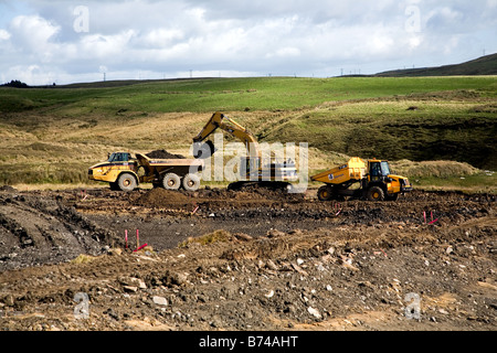 Tagebau Kohle Website Cwmbargoed Merthyr Tydfil South Wales Stockfoto