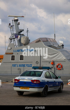 Port & Marine Polizei Auto, Kato Paphos, Paphos, Zypern Stockfoto