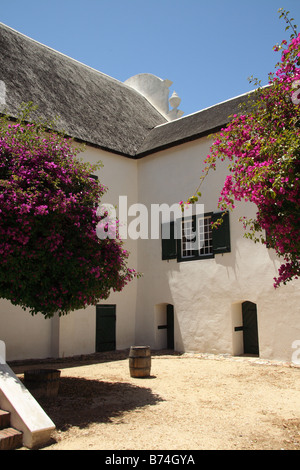 Ein Herrenhaus in Groot Constantia Winefarm in Kapstadt, Südafrika Stockfoto