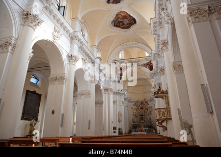 Innere des Jesuiten Kirche San Carlo, Noto, Sizilien Stockfoto