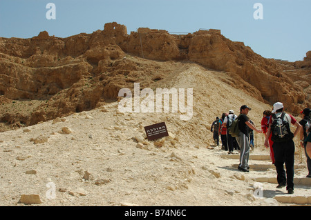 Masada Israel der römischen Rampe Stockfoto