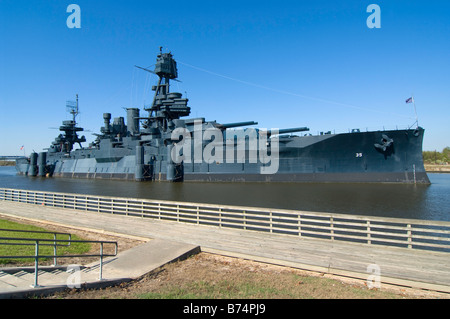 Das Schlachtschiff USS Texas, Texas Stockfoto