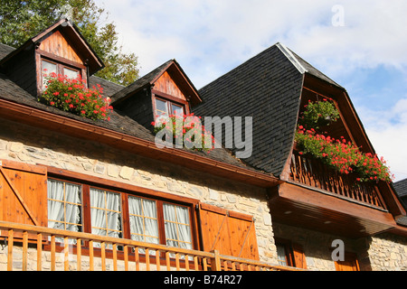 Haus in Vall d ' Aran, Pyrenäen. Stockfoto