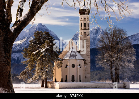 St. Coloman Kirche in der Nähe von Füssen, Bayern Stockfoto