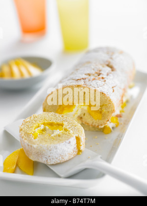 Mango-Biskuitrolle Stockfoto
