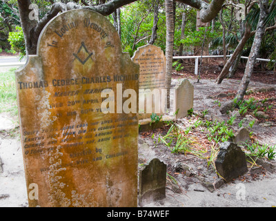 Gräber der ersten Siedler auf Lord Howe Island Australien Stockfoto