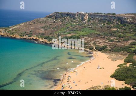 Strand von Ramla Bay, Gozo, Malta Stockfoto